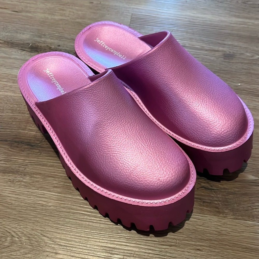 Jeffery Campbell Metallic Clogs